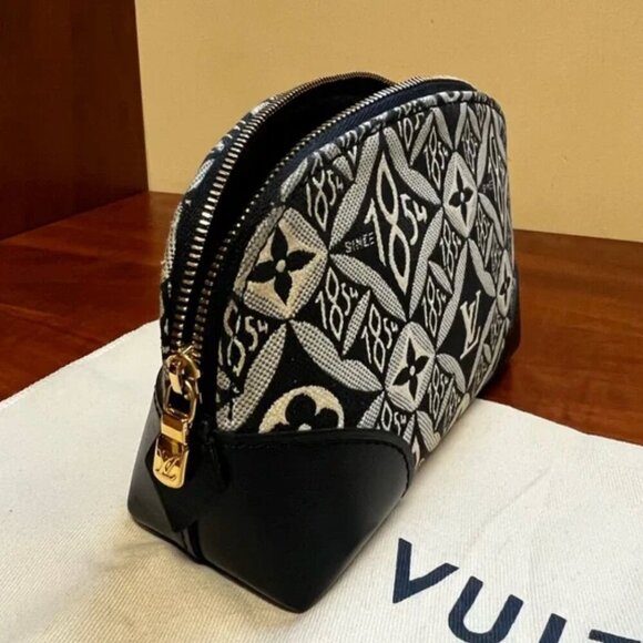 Louis Vuitton Jacquard Since 1854 Cosmetic Pouch PM Grey - Picture 5 of 14